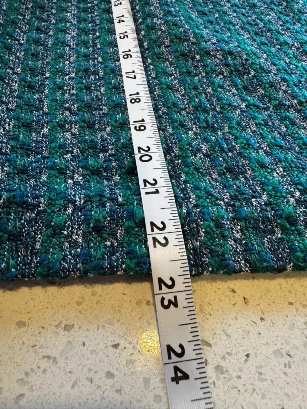J.Crew Green Blue Tweed Sleeveless Top Size Large Textured Bouclé